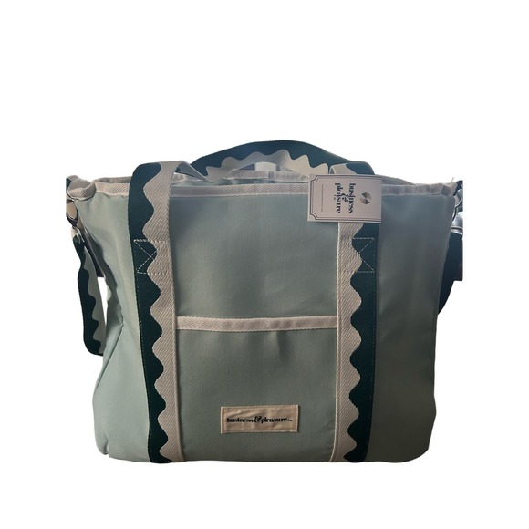 Business and Pleasure Handbags - Business and Pleasure The Holiday Cooler Tote Beach Bag Rive Green NWT